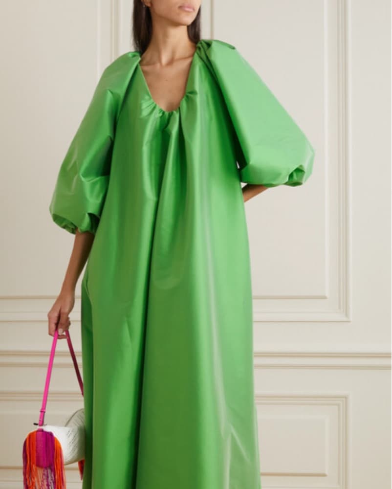 Bernadette George Tafeta Green Dress - Image 6