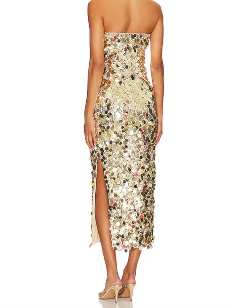 Runaway The Label Gold Dress  - Image 4