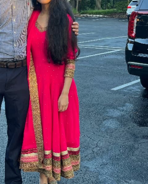 Indian Formal Anarkali Wedding Pink - Image 2