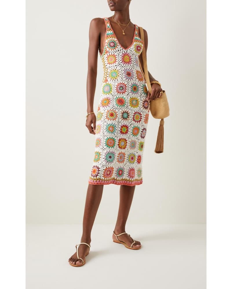 Alemais Crochet Midi Dress | Coverup, Vacation Dress, Western Dress - Image 1