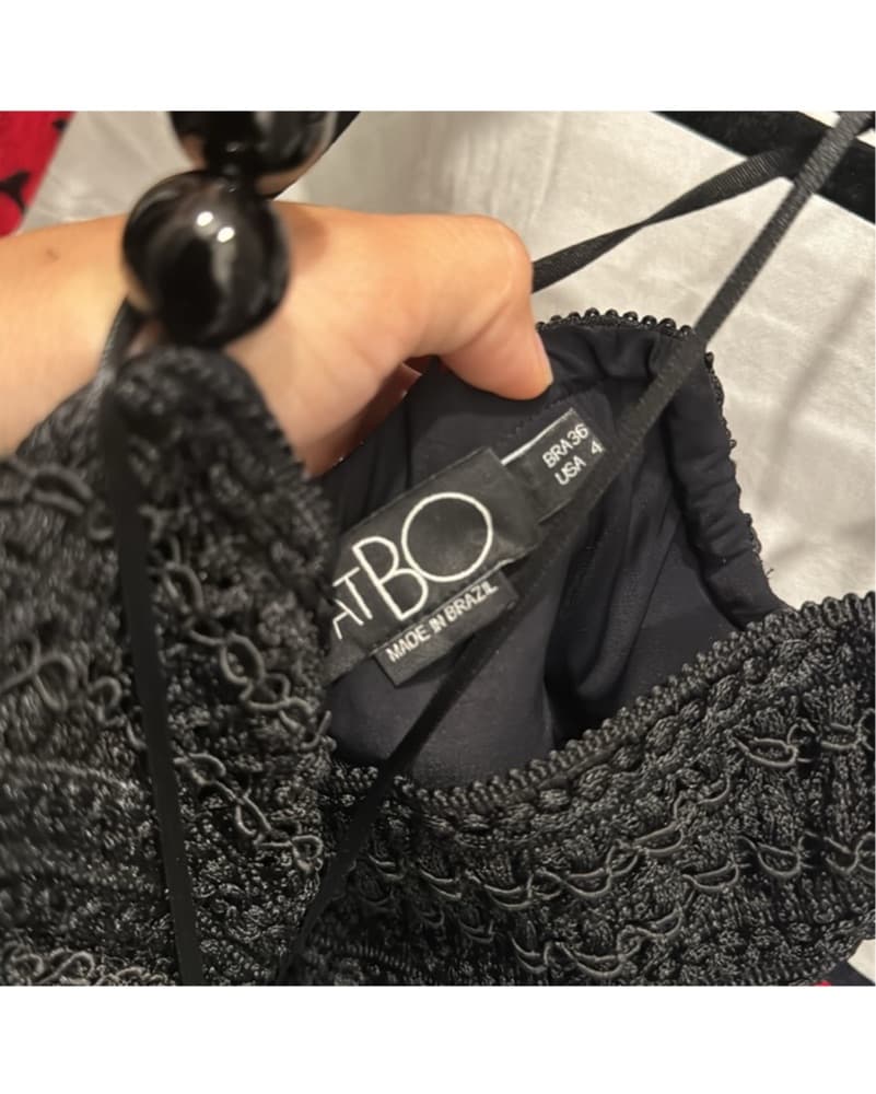 Patbo Black Pearl Fringe Dress XS - Image 3