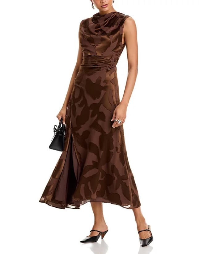 Simkhai Burke Draped Midi Dress - Image 1