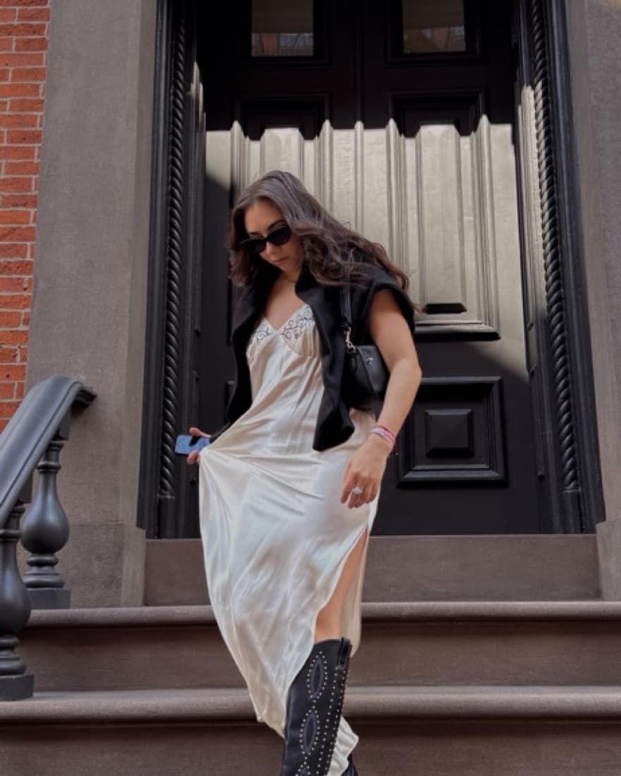 White Vintage Dress - Image 2