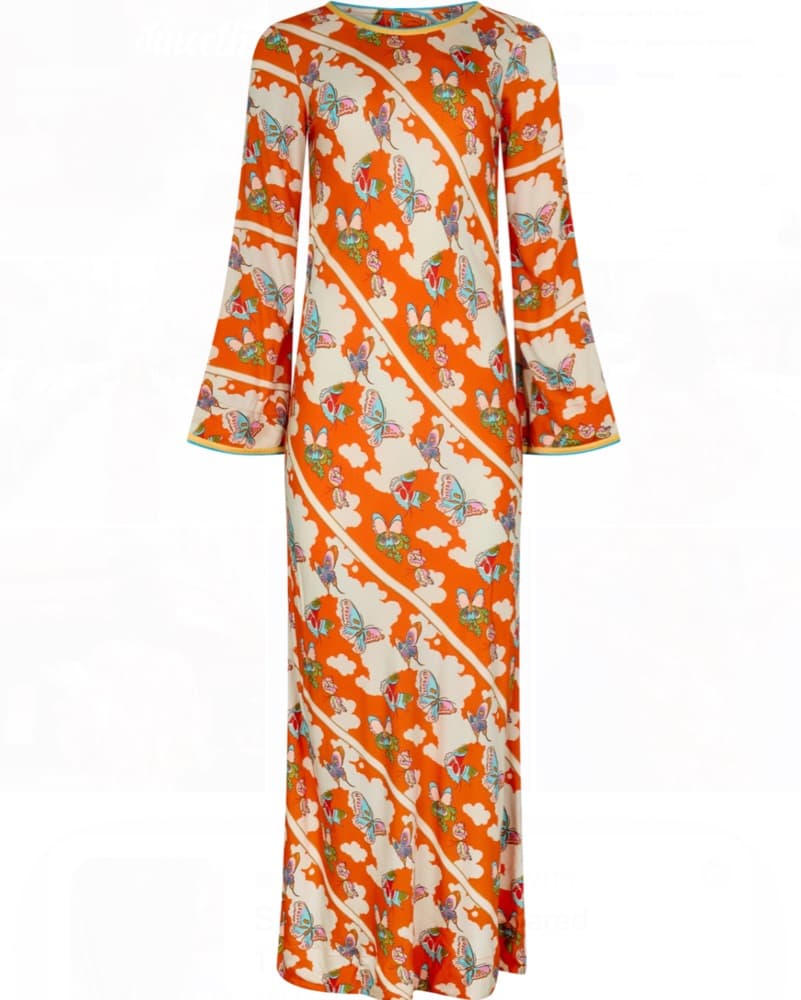 Kinga Scilla Farfalla Olive Maxi Dress - Image 5