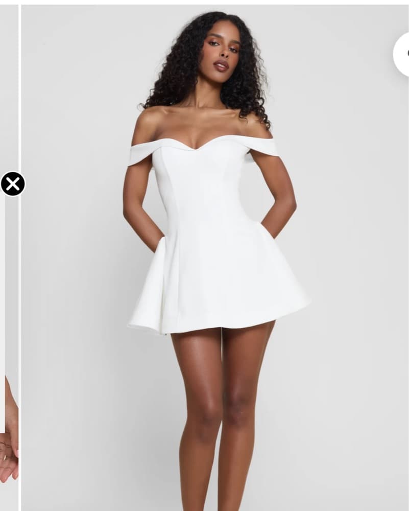 Leau White Mini Dress - Image 4