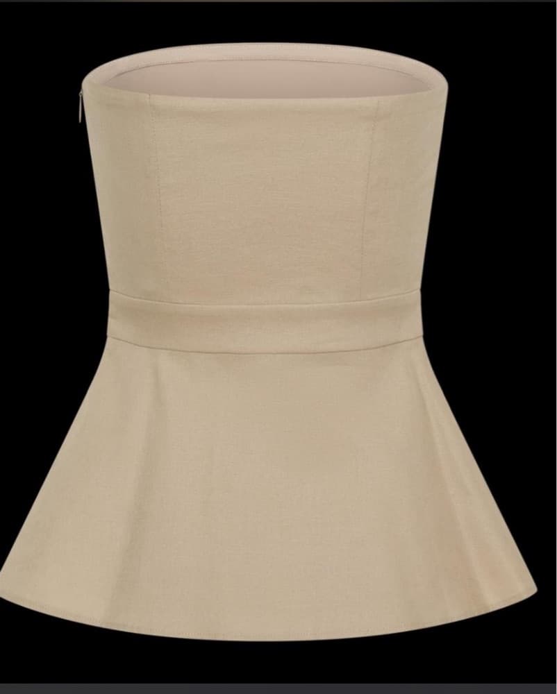 Meshki Dora Strapless Linen Top - Image 2