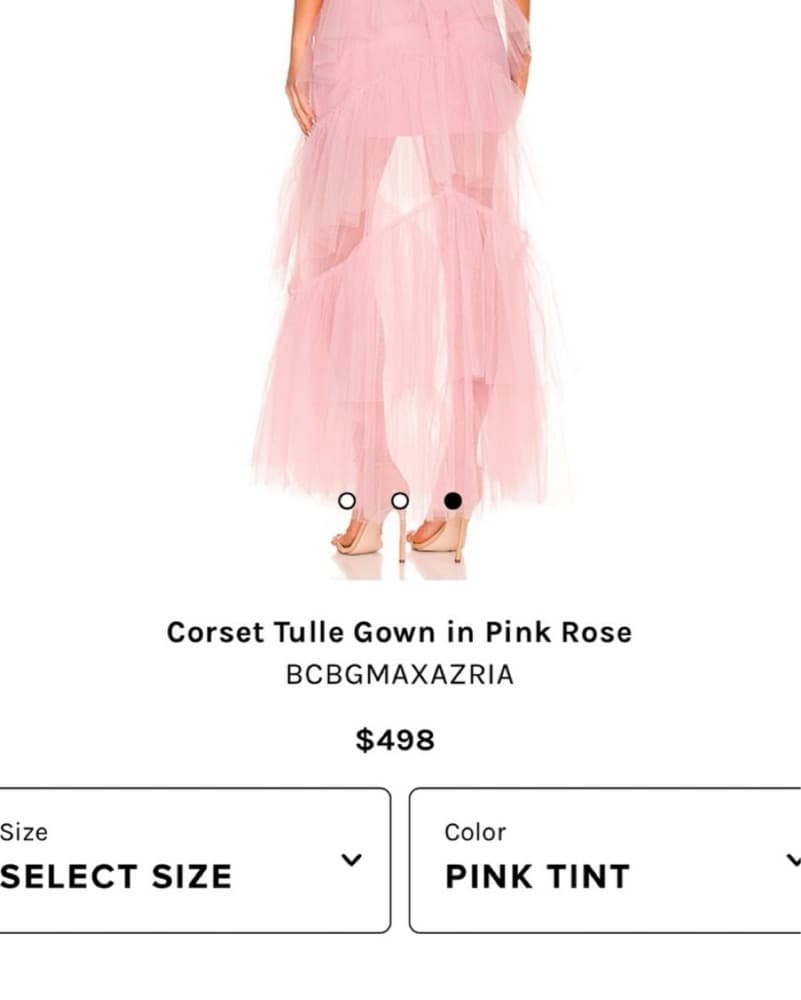 BCBGMAXAZRIA corset tulle gown - Image 4