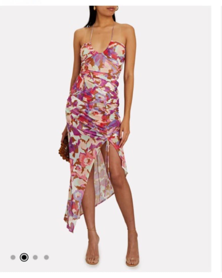 Nicholas Ruched Halter Midi - Image 4