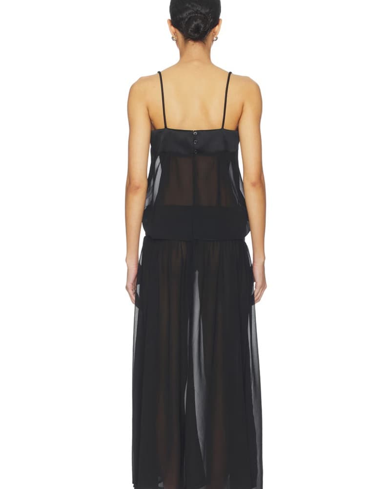 Maxi Black Mesh Dress - Image 3