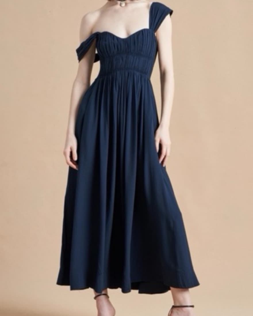 La Ligne Fabiana Midi Dress In Navy - Image 1
