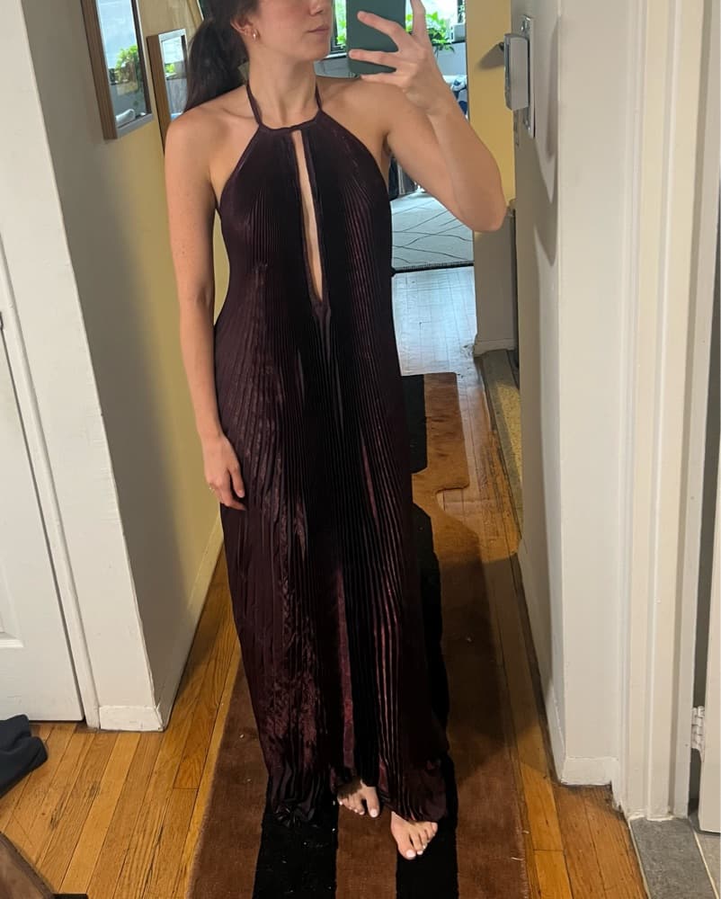 L’Idee Halterneck Shimmer Gown - Image 4
