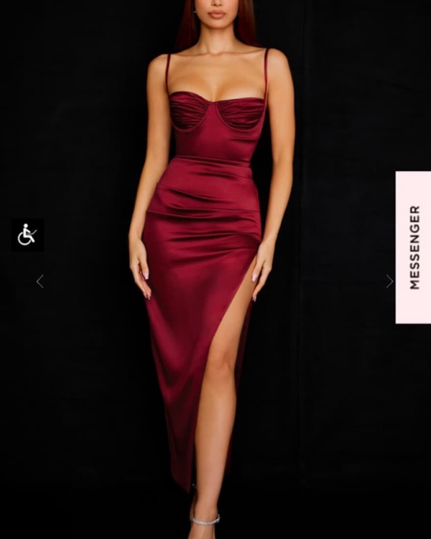 House Of CB Flora Wine Dress - Image 2