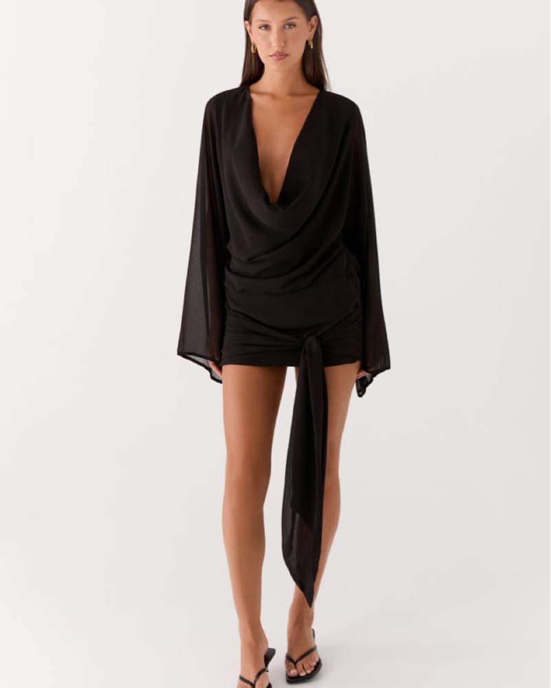 Peppermayo Black Long Sleeve Dress - Image 1