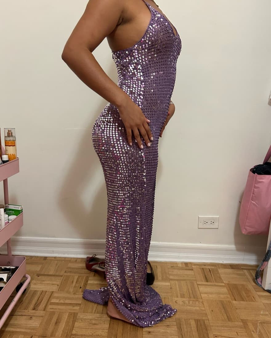 Retrofete Sequin Lilac Marie Dress - Image 1