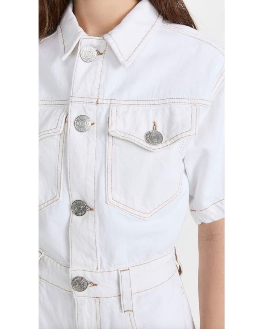 Frame White Denim Jumpsuit  - Image 2