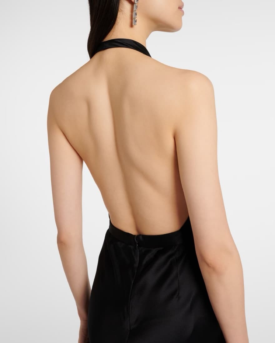 Nili Lotan Halterneck Silk Gown - Image 6