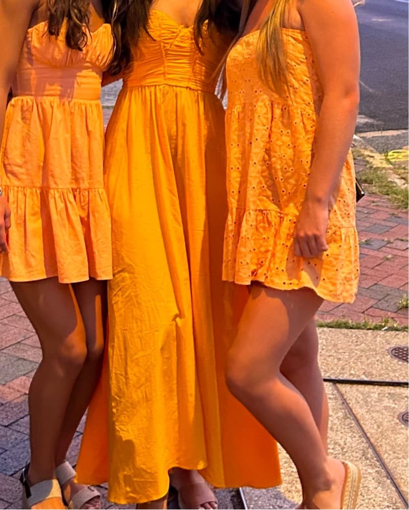 Yellow/orange Mango Maxi Dress - Image 3