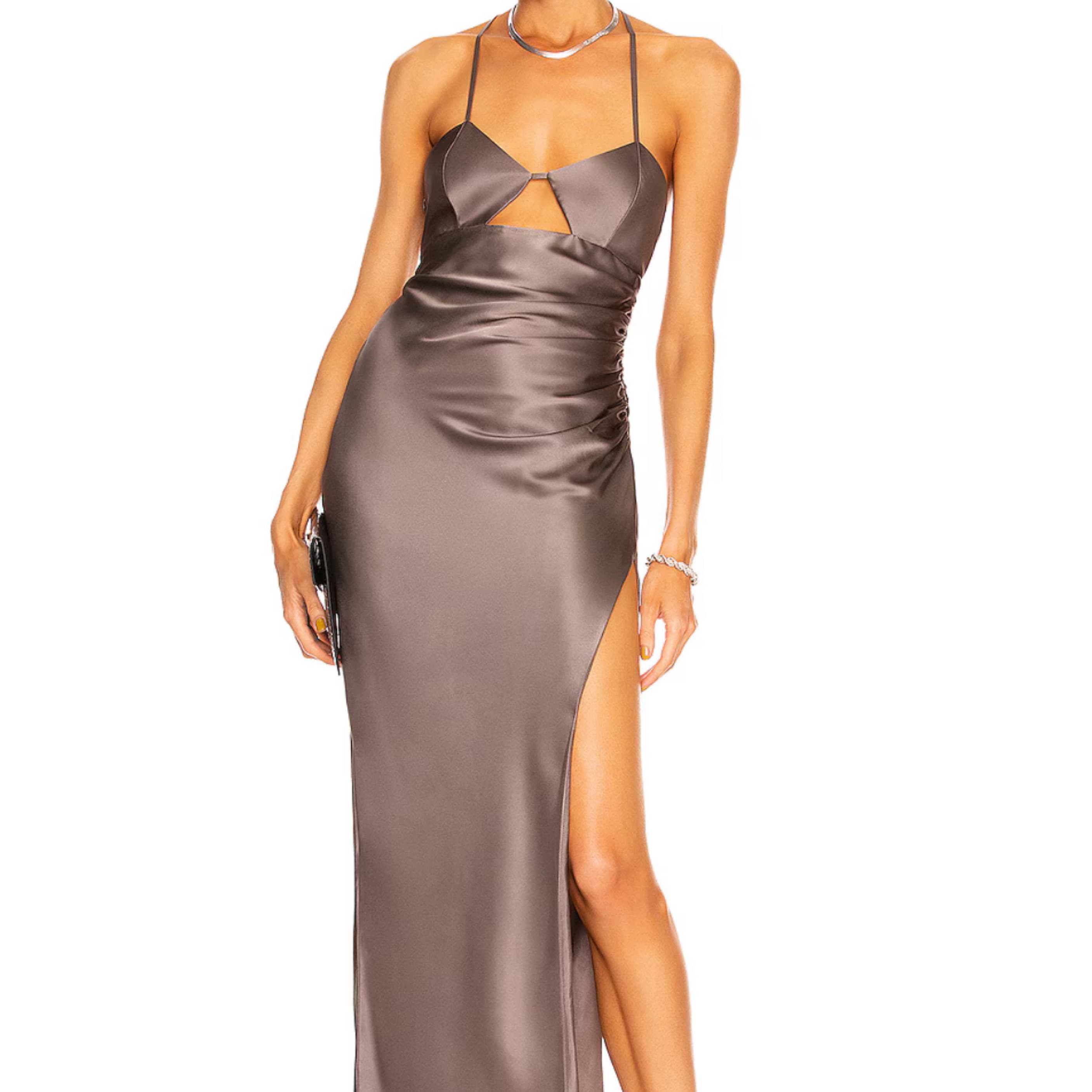 The Sei Cut Out Ruched Midi Dress - Image 1