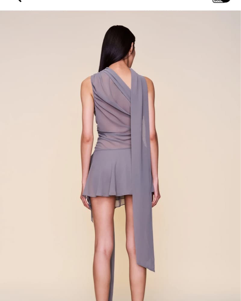 Danielle Guizio Cyrielle Dress In Grey - Image 2