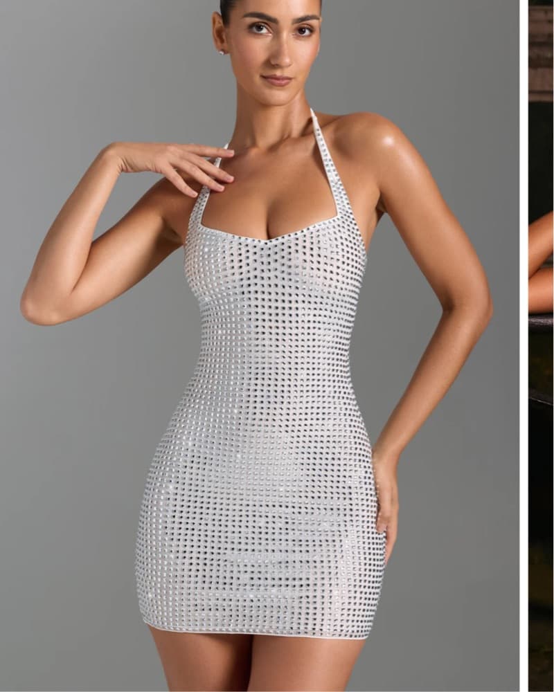 Amolika Embellished Halterneck Minidress - Image 1