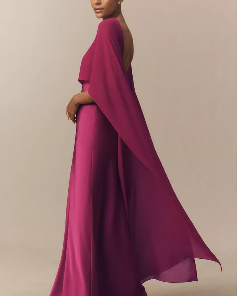 Mare Mare Cape Satin Dress - Image 4