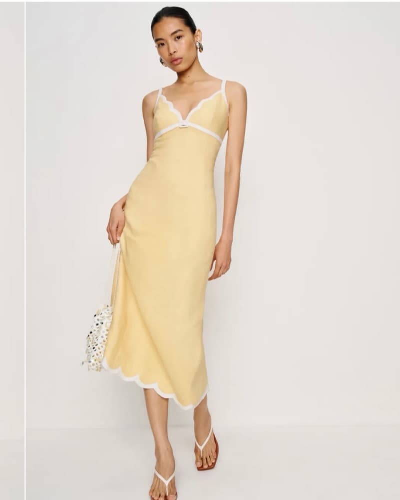 Reformation Sara Linen Dress - Image 4
