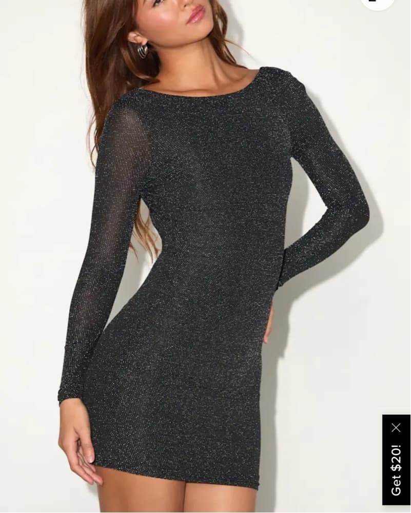 Backless Bodycon Dress - Image 1