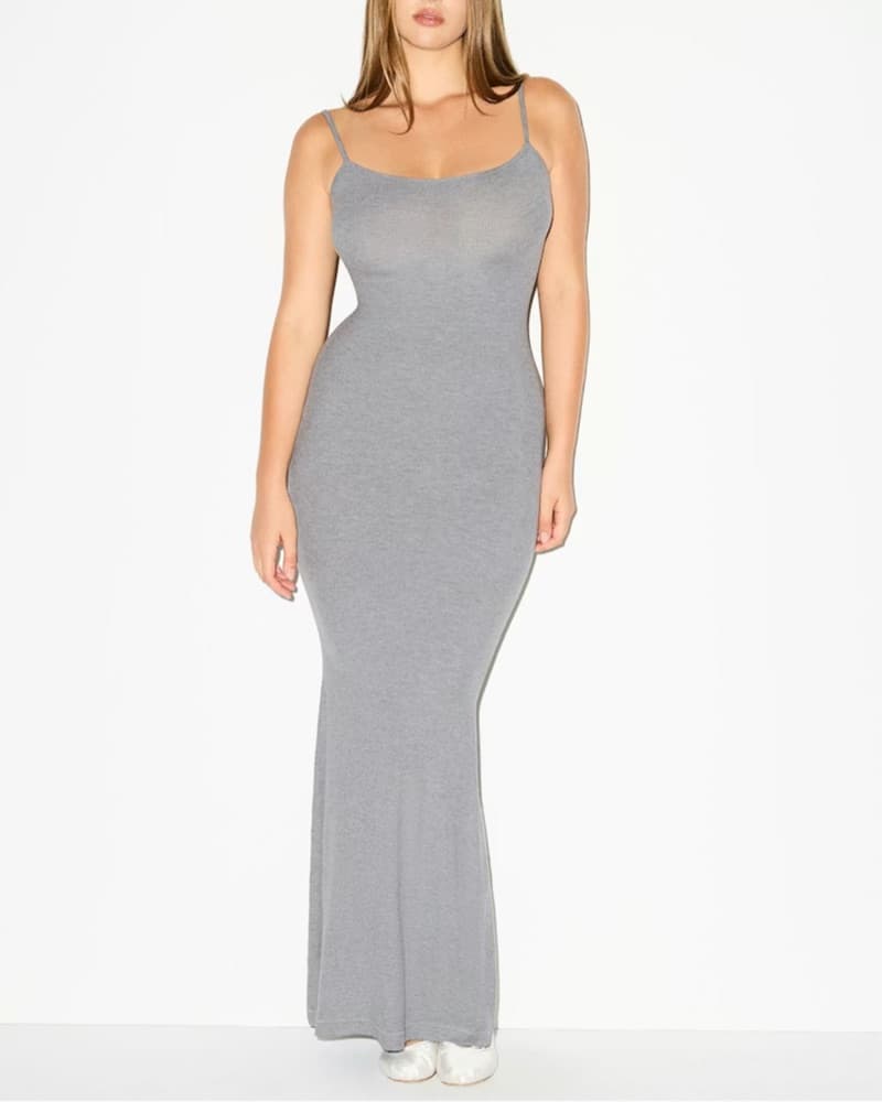 Skims Grey Soft Lounge Maxi Dress - Image 1