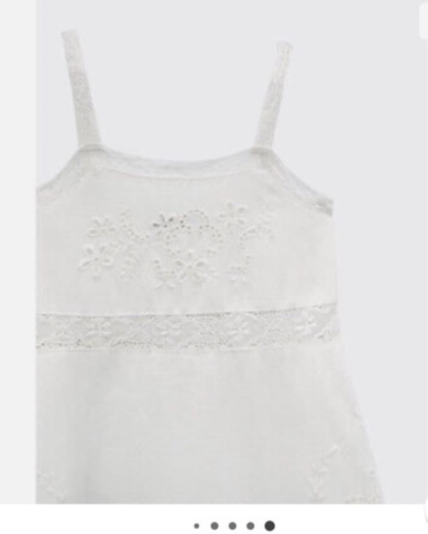 White Embroidered Mini Dress - Image 5