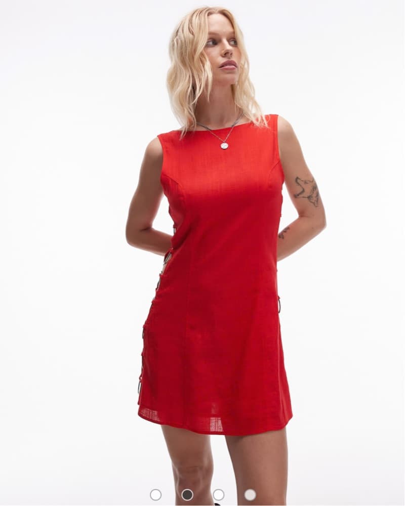 Red VRG GRL Discoteca Mini Dress - Image 3