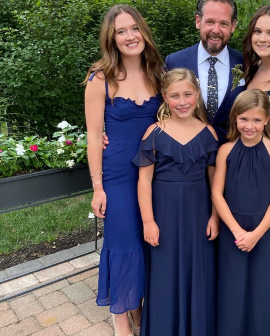 Navy Blue Reformation Formal Dress - Image 3