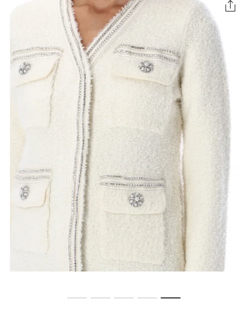 Self Portrait Embelleshed Sweater Jacket - Image 2