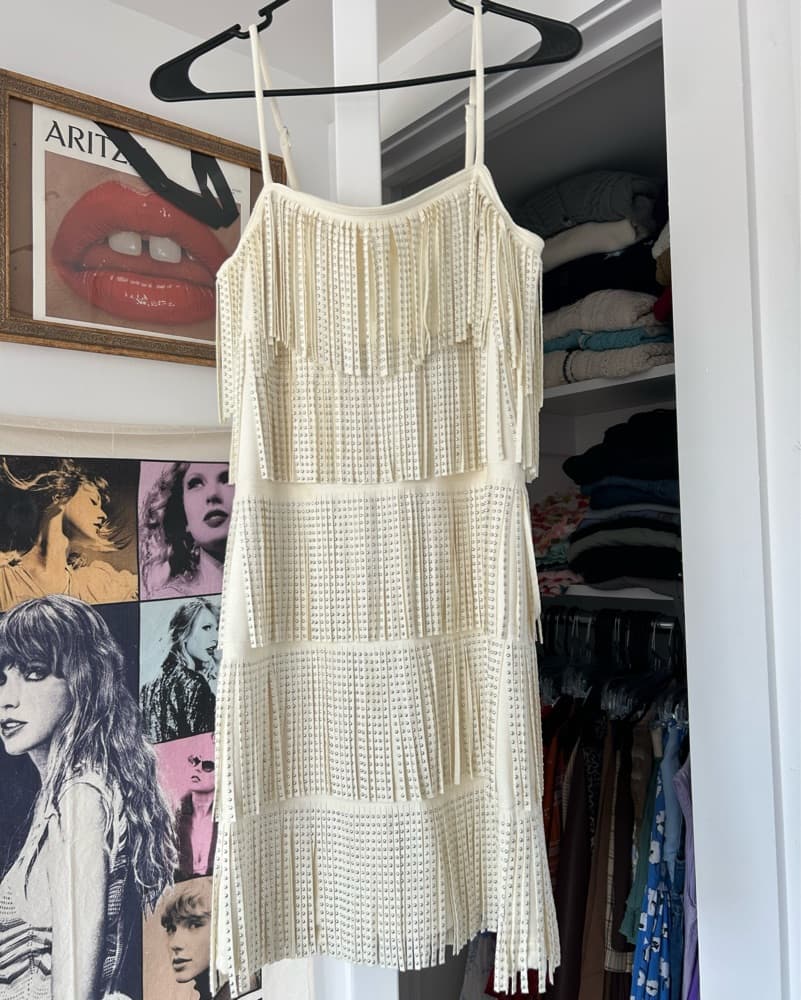 Cowgirlcore Fringe Mini Dress - Image 1