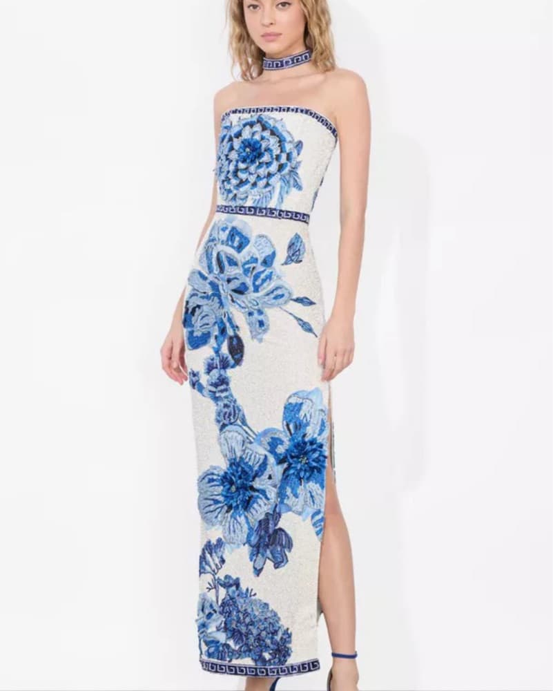 Alice & Olivia Beaded Maxi Dress  - Image 2
