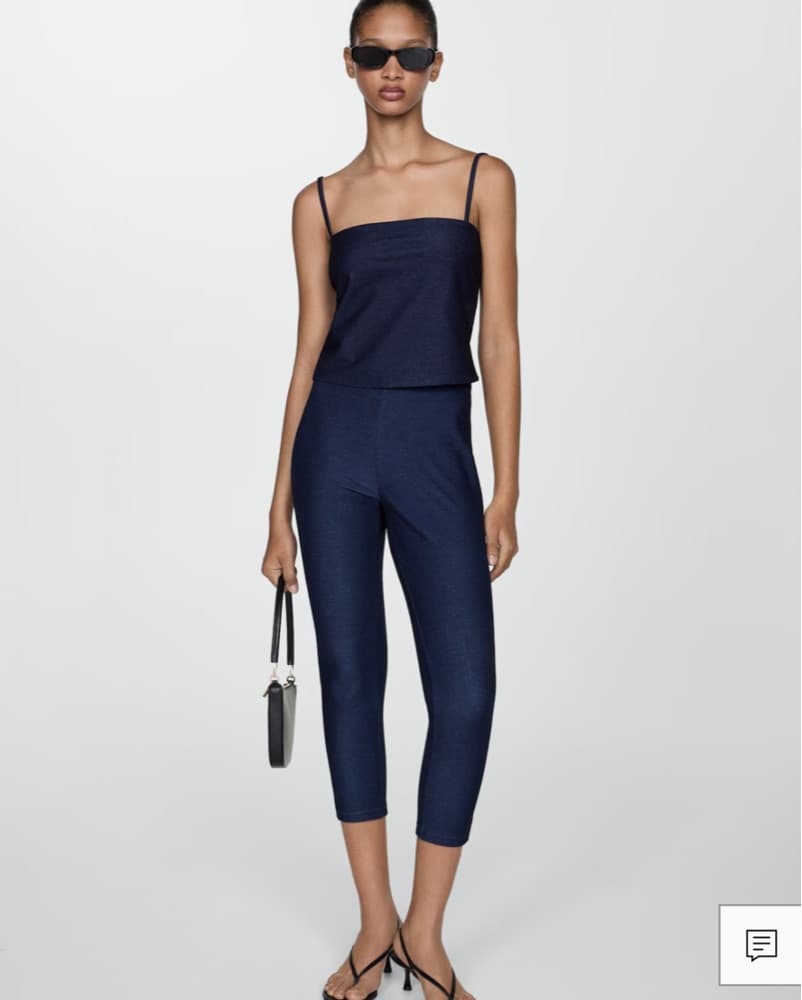 Denim Capri Two Piece Set - Image 2