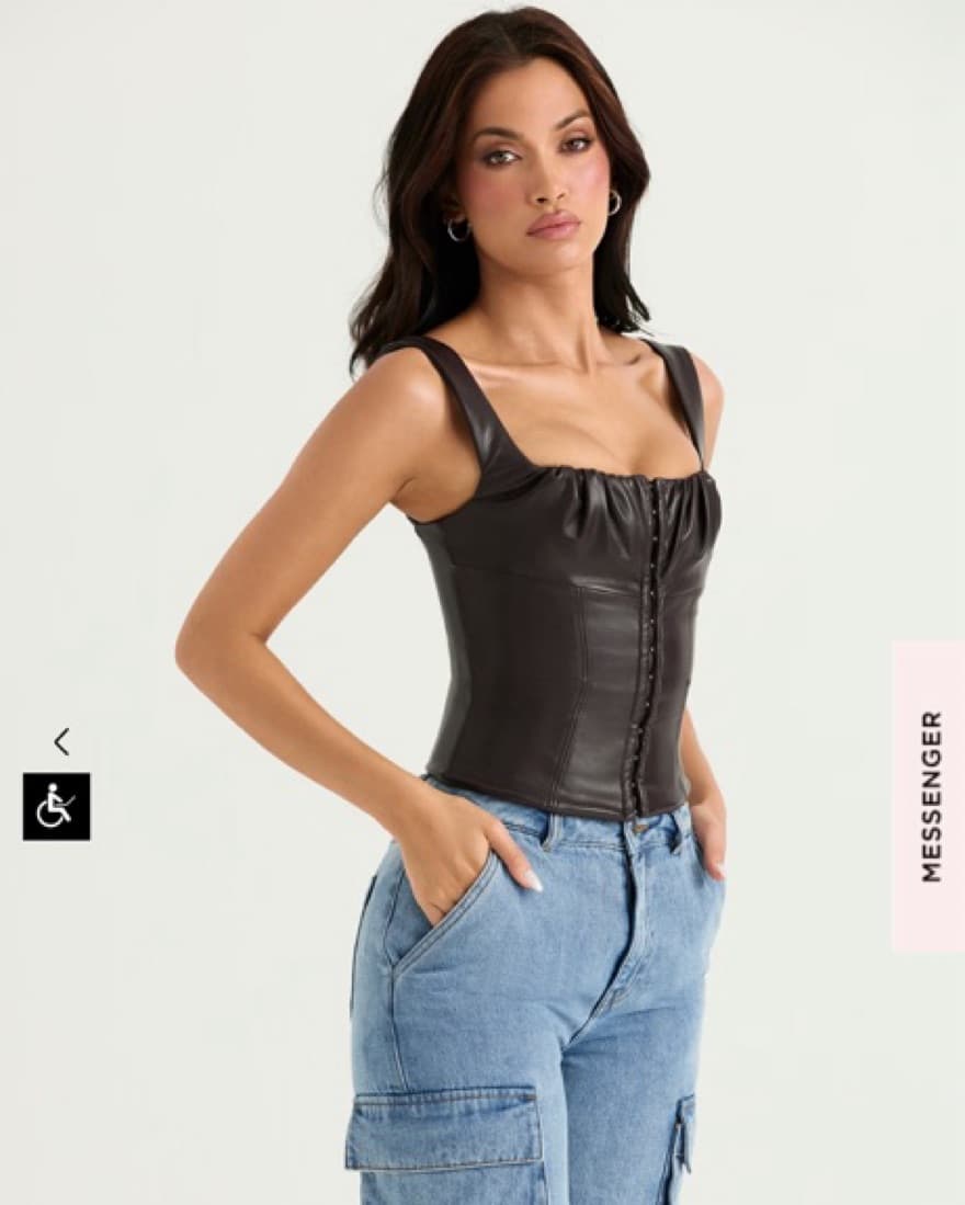 House Of Cb James Dark Brown Corset Top - Image 4