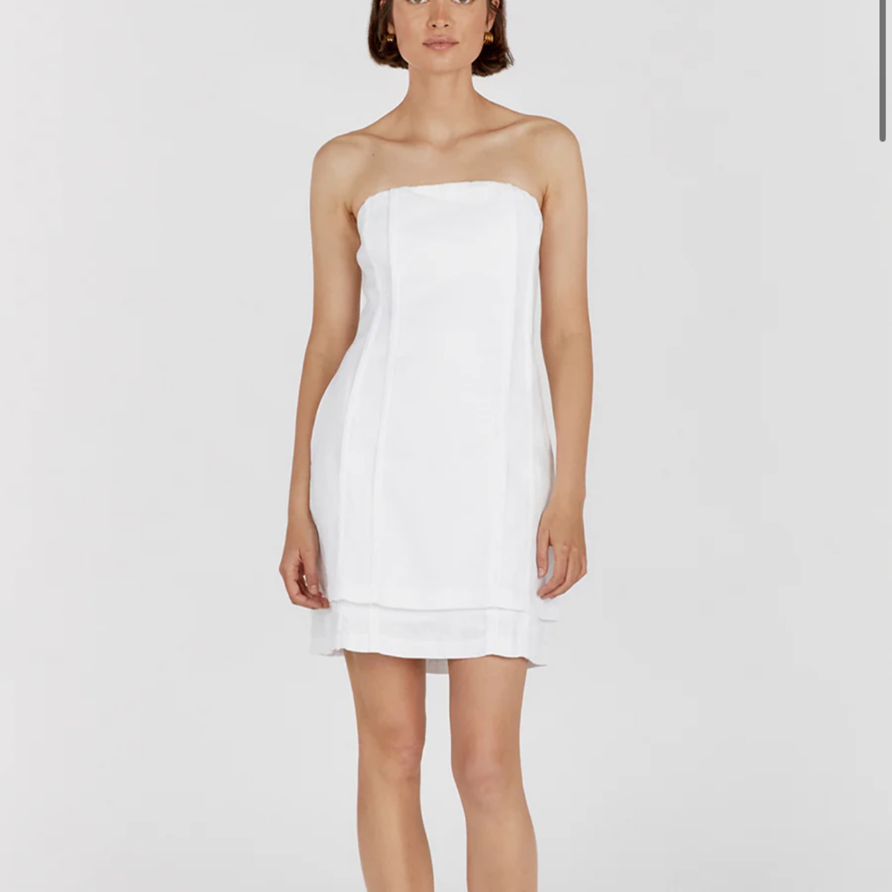 Dissh Dulce White Linen Dress  - Image 1