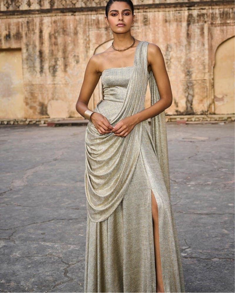 Saree Drape Dress  - Image 5