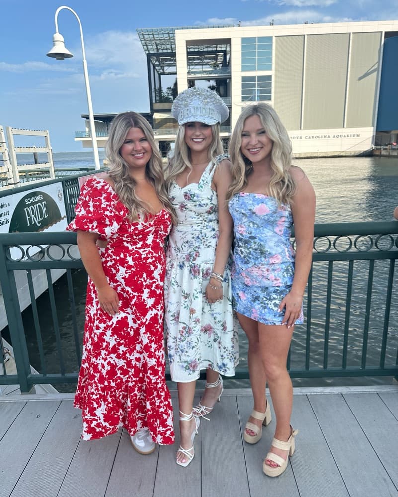 Red And White Floral Dress - Image 2