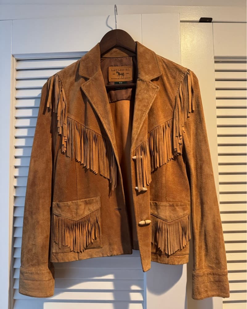 RARE Ralph Lauren vintage Suede Fringe - Image 2