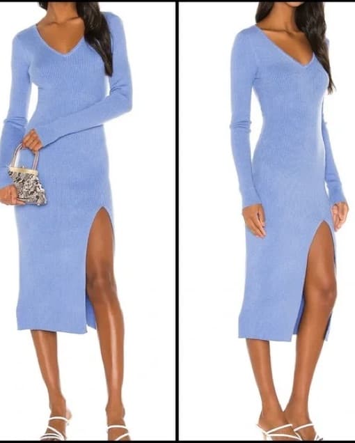 Laire Blue Knit Dress  - Image 3