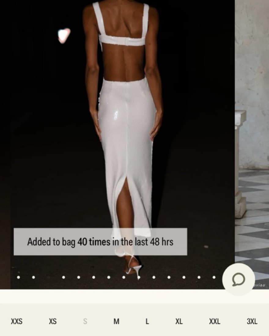 Meshki Adoria White Sequin Dress - Image 2