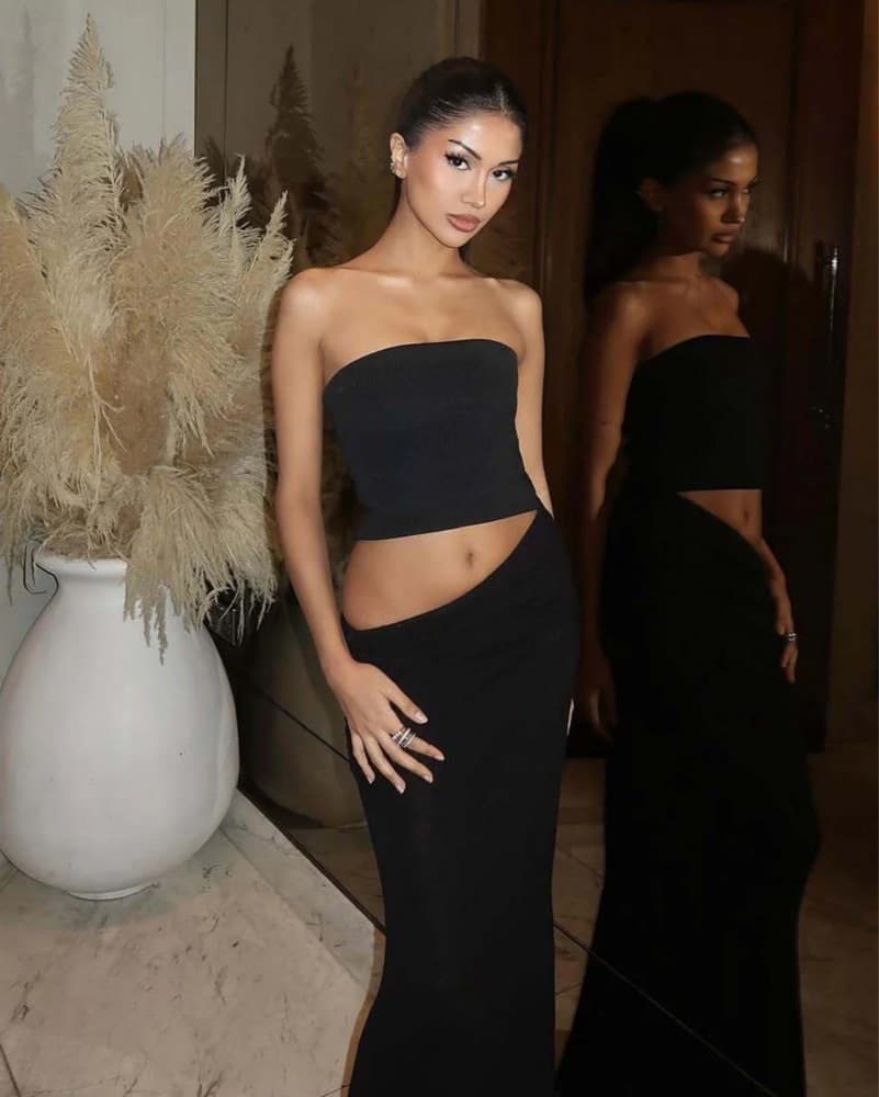 Meshki Jasiel Black Maxi Dress - Image 1