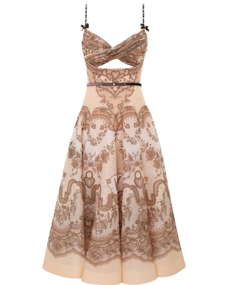 Zimmermann Crush Twist Front Midi Dress  - Image 2
