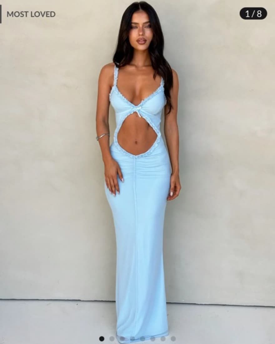RAYLA DRESS - BLUE : PASTEL BLUE - S / B - Image 1