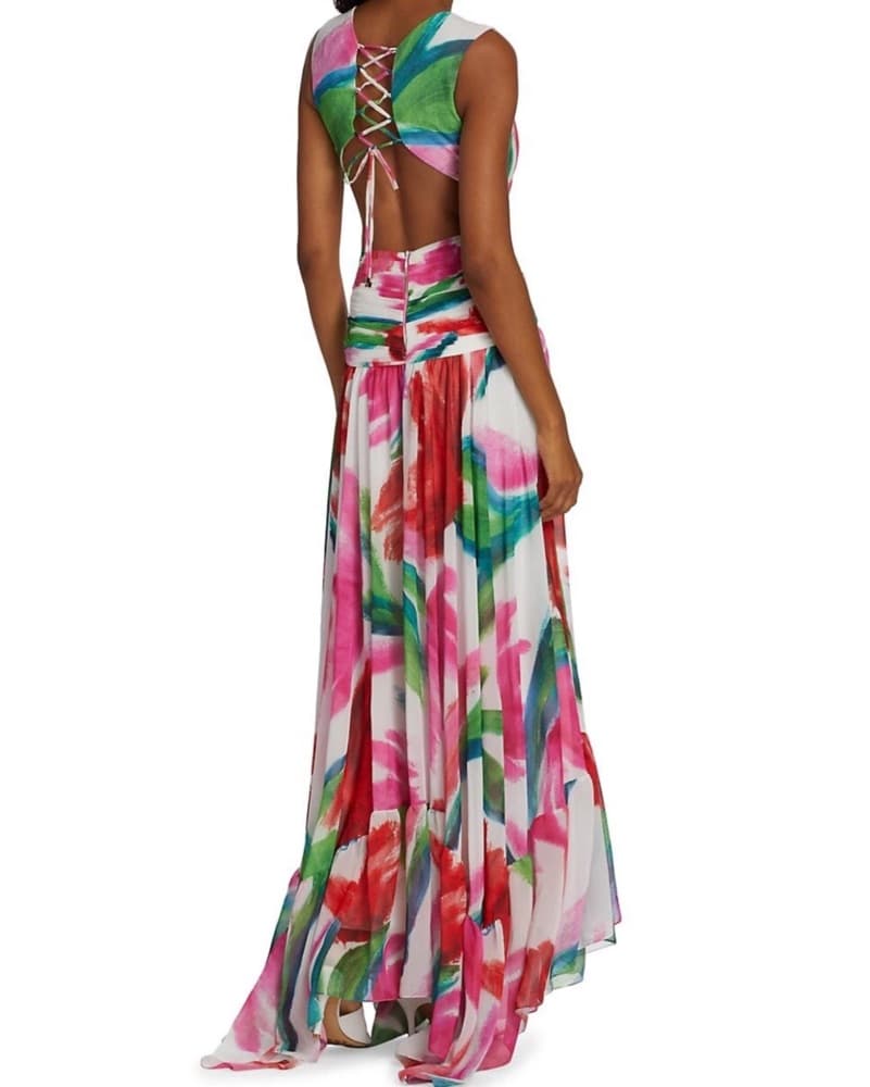 PatBo Allegro Asymmetric Cut Out Gown - Image 2