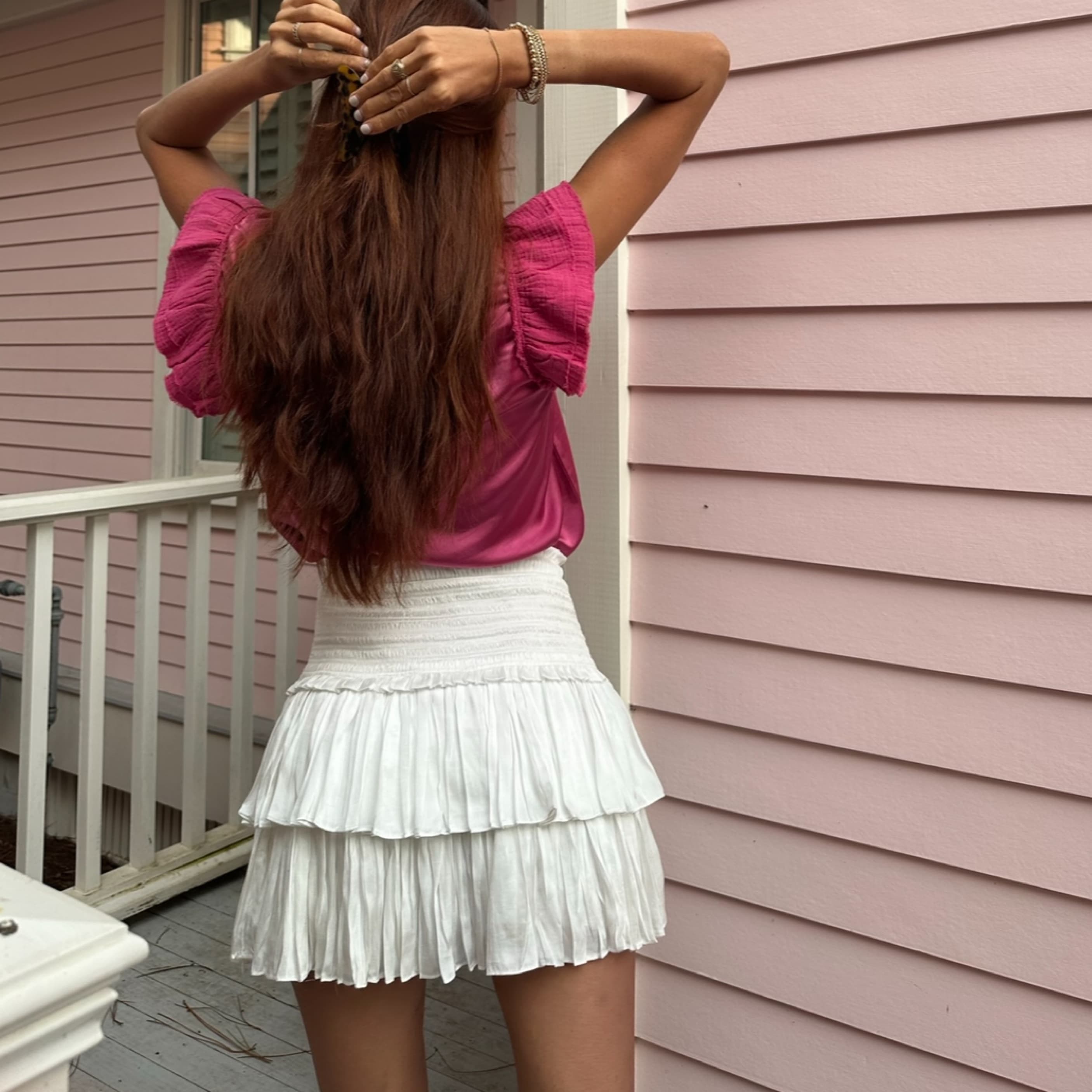 White Frill Skirt - Image 1