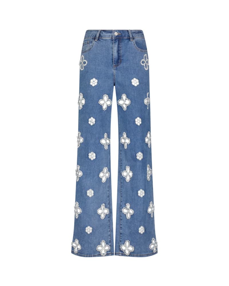 Pearl Embellished Denim Set  - Image 2
