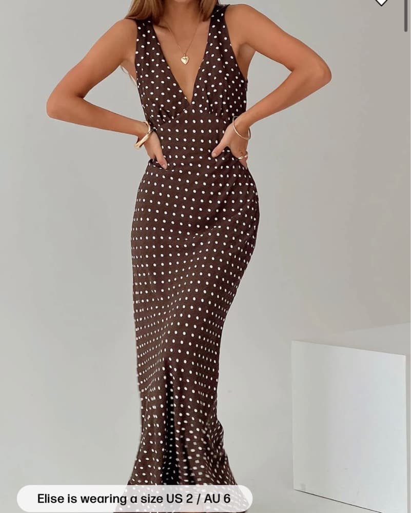 Princess Polly Nellie Maxi Dress Brown - Image 1