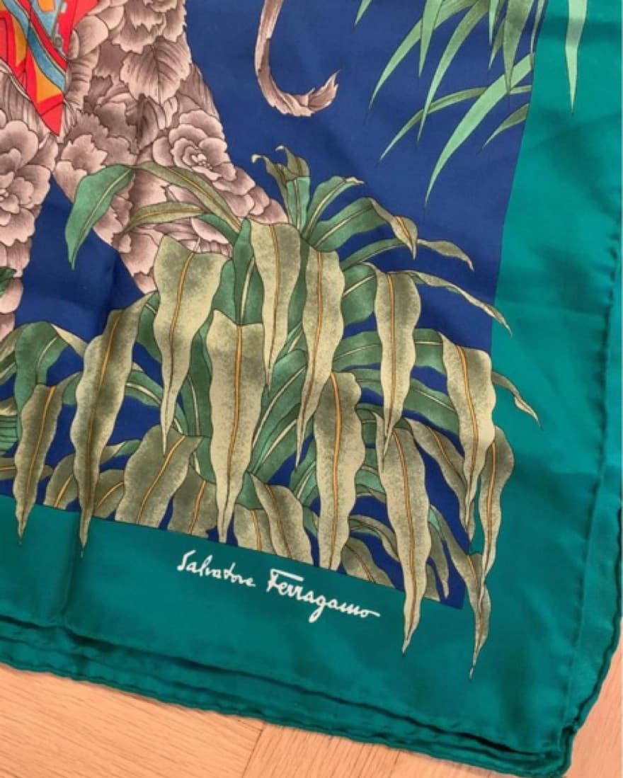 NEW Ferragamo Scarf - India Print Silk  - Image 3